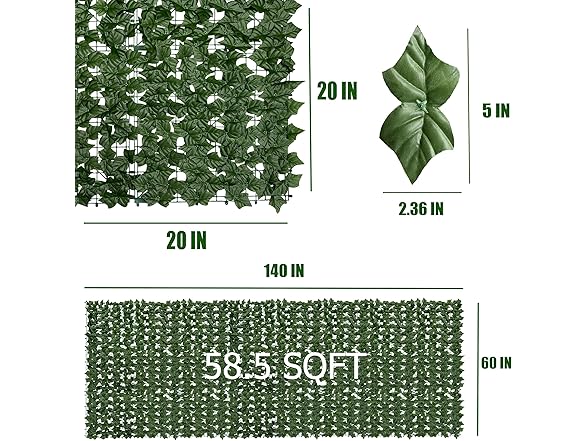 DOPGIB Artificial Ivy Privacy Fence Scre