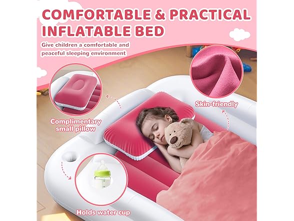 Deeteck Inflatable Toddler Travel Bed