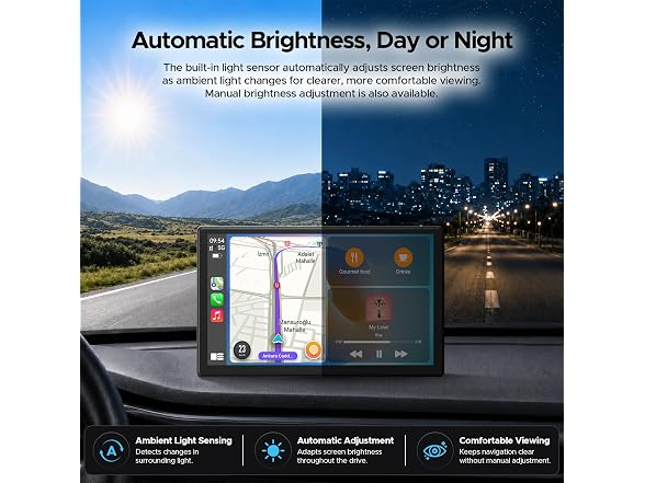 Topexplore 9" Wireless Carplay Dash Cam