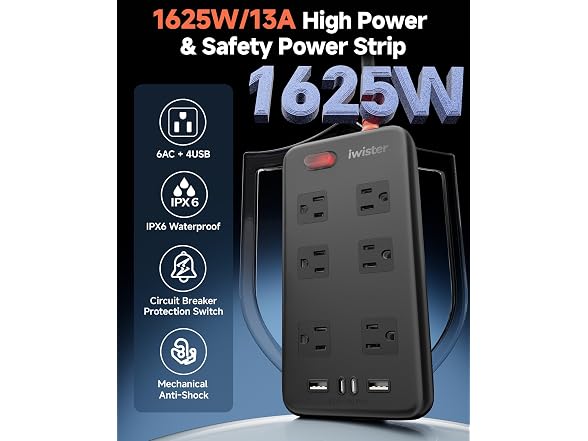 iwister Outdoor Waterproof Power Strip
