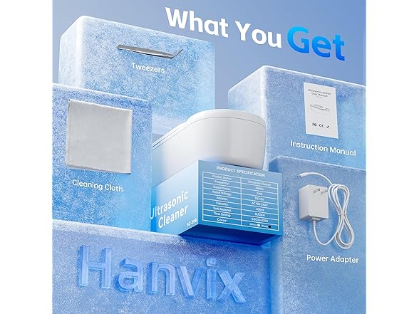 Hanvix Ultrasonic Jewelry Cleaner