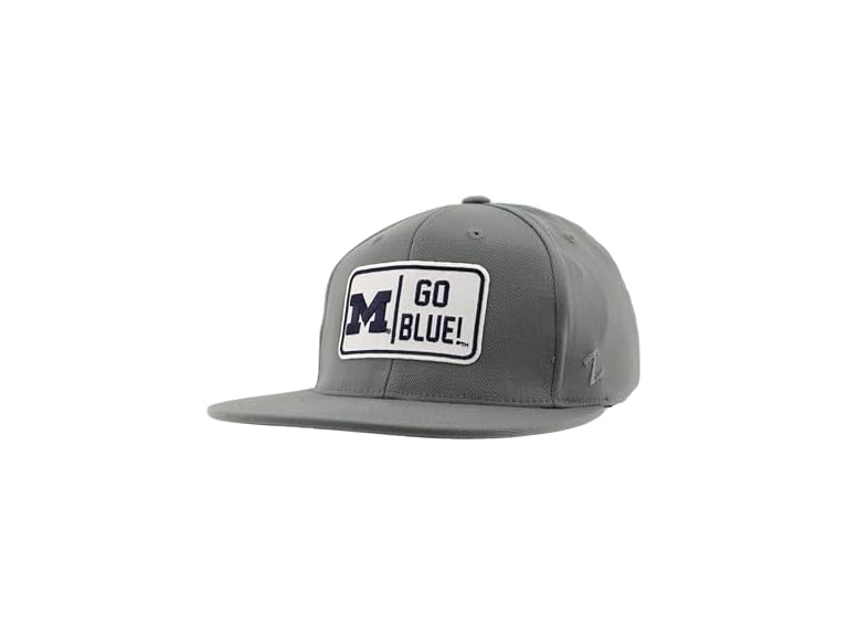 ZHATS Standard NCAA Officially Licensed Fitted Hat M15Z Defer Gray, Grey, Large,Michigan Wolverines