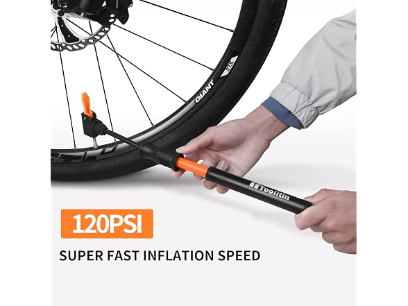 TOOLITIN Mini Bike Pump, Portable Bicycle Acce