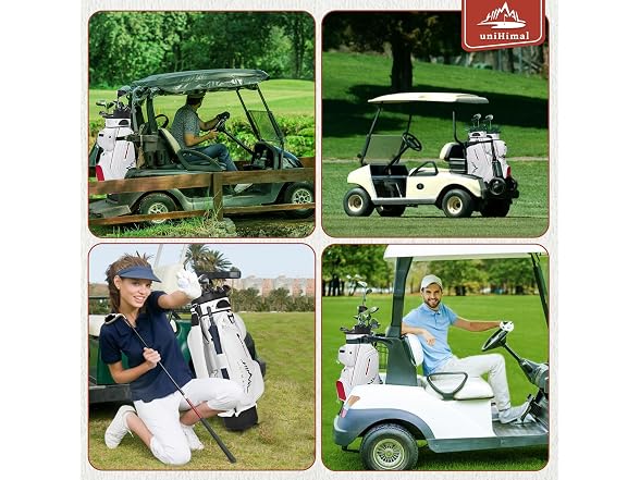 UNIHIMAL BC6275260307559 White Golf Cart Bag Pro (Open Box)