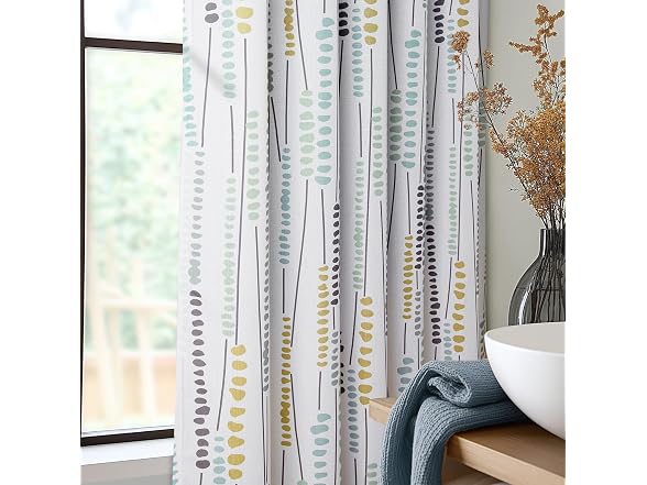 HPD Half Price Drapes Blossom Printed Shower Curtain