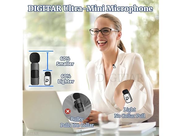 Wireless Lavalier Mic w/ Charging Case