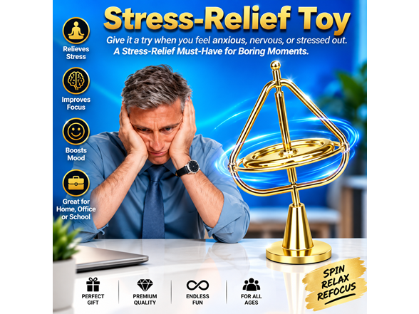Anti-Gravity Gyroscope Toy - Gold