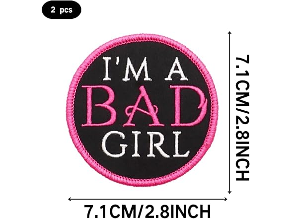 ccrazypatch 2 Pcs I'm A Bad Girl Appliques Patch
