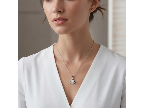 Moissanite Diamond Arc Necklace