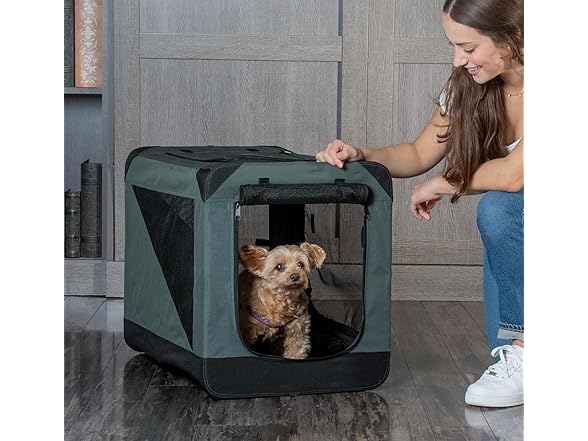 Pet Gear Insta-Fold Soft Crate for Dogs, 26", Dark Cypress