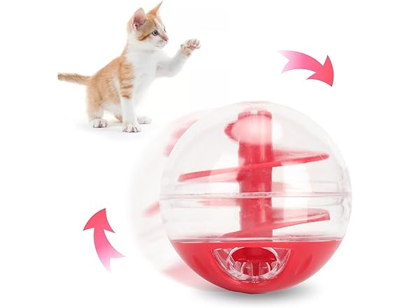 (2 Pack) Zerodis Cat Leaky Food Toy Ball