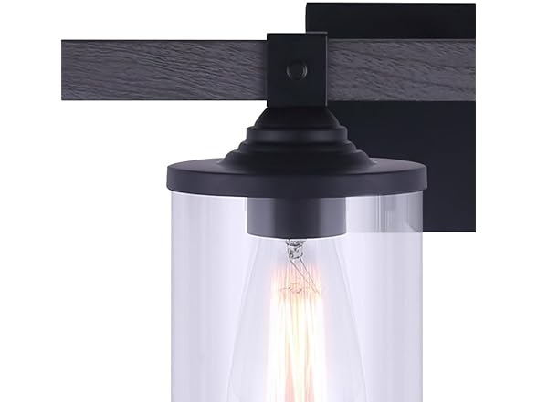 4-Light Vanity Light Black Grey 34.5"