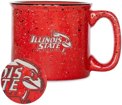 Rico Industries NCAA Illinois State Redbirds Speckle 12oz Laser Engraved Campfire Mug
