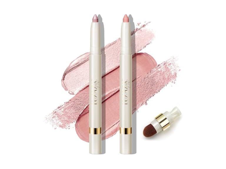 LUXAZA PRO LUP-2Pcs/Set Eyeshadow Makeup Stick, Cream 
