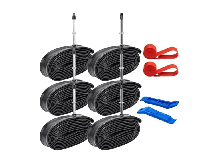 700C Bike Tubes, 6-Pack, Presta Valve