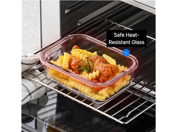 LocknLock The Clear Heat-Resistant Glass Food Set 4Pc