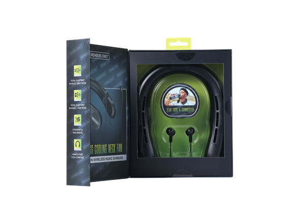 Neckfan with Earbuds