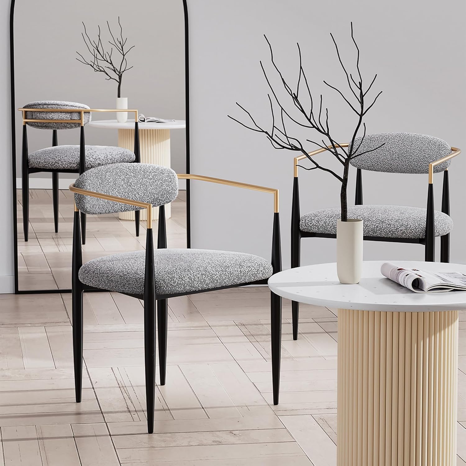 Morden Fort Boucle Dining Chair - Gallery 12