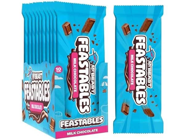 $12.99, Was $25.0715, 48% Off! MrBeast Feastables Milk Choc King Size 10ct dealfomo