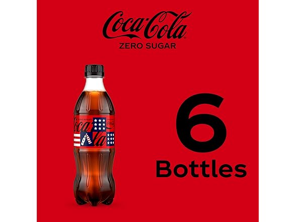 6PK Coke Zero Sugar Diet Soda Soft Drink, 16.9 oz