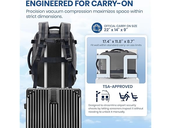 Fanwoli Vacuum Travel Backpack