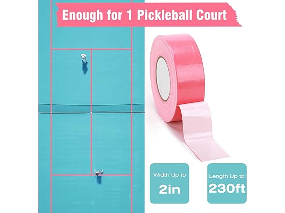 HolderProf Pickleball Court Tape 2in x 77 yd