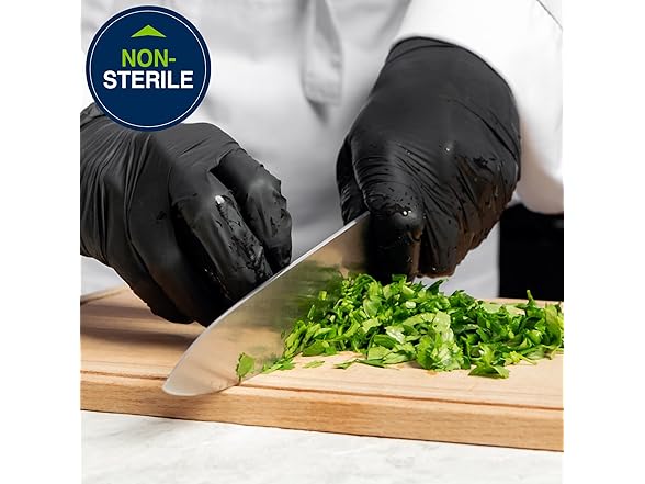 HALYARD PUREZERO Black Nitrile Exam Gloves XL
