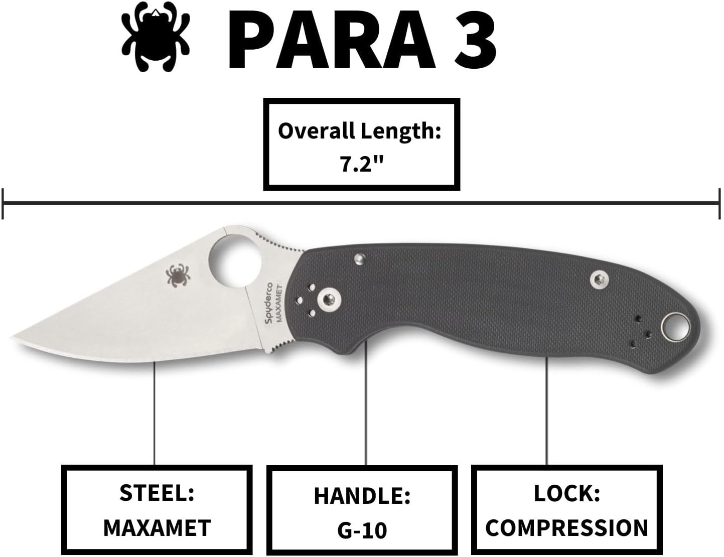 Spyderco Para 3 Maxamet Knife - Gallery 10
