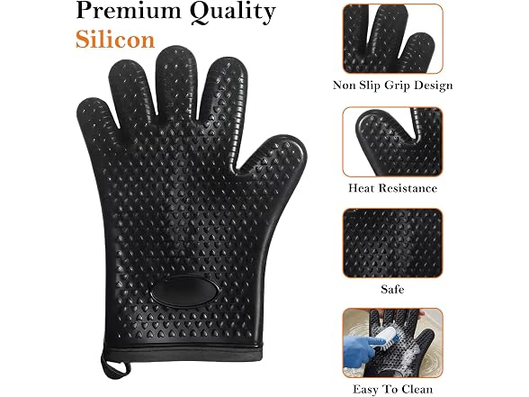 FIRERIOT BBQ Tray Set w/ Heat Resistant Gloves