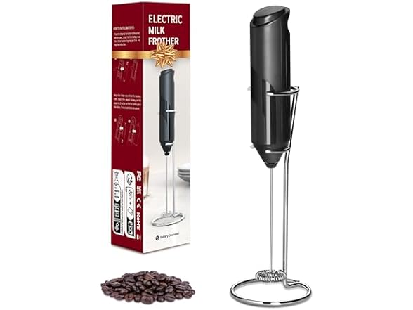 YSSOA Electric Milk Frother Black