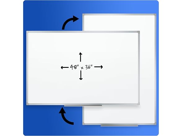Mead Dry Erase White Board, 48" x 36" Magnetic Whiteboard