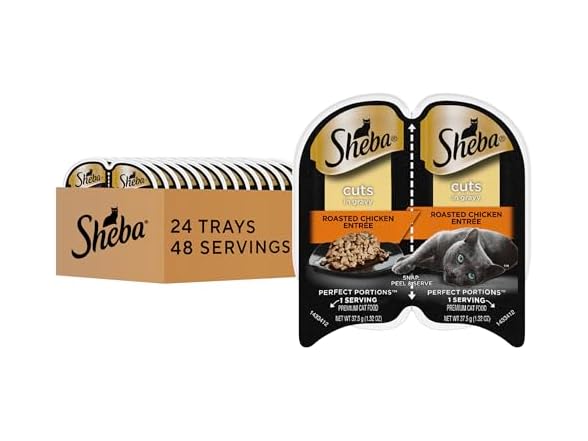 24CT Sheba Perfect Portions Wet Cat Food Cuts