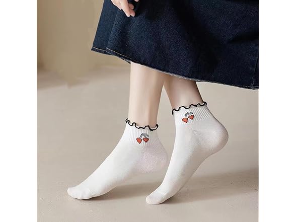 CHUNFO Womens Socks 5 Pairs (6-11.5)