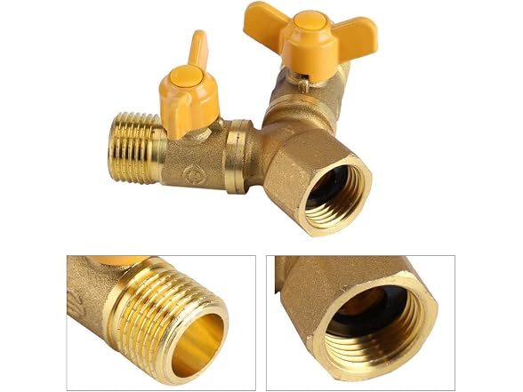 Oumefar G1/2 Brass 2 Dual Faucet Connector