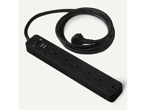 AmazonBasics 6FT 6-Outlet Surge Protector Power Strip
