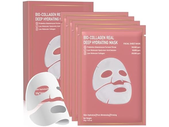 Nityrliv 4 Pack Collagen Face Mask