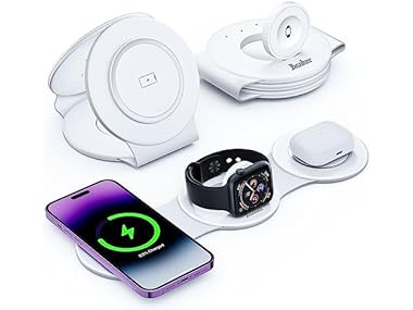 $8.99, Was $36.99, 75% Off! Hicober 3-in-1 Wireless Magnetic Foldable Charging Station for Apple dealfomo