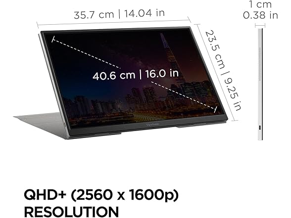 ViewSonic VG1656-2K-S 16" 1600p IPS Portable Monitor