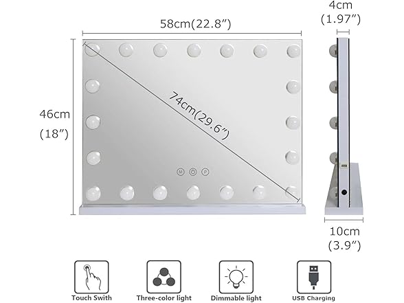 Vanity Mirror Makeup Mirror with Lights