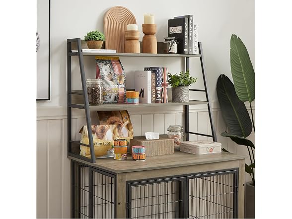 Okak Dog Crate Side Table Grey