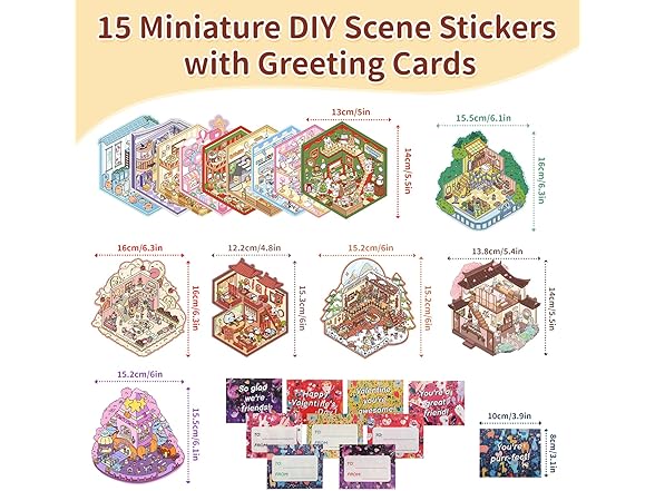 30 Sets DIY 3D House Stickers