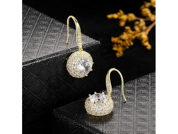 ZUMOIS 18K Gold Plated Dangle Earrings