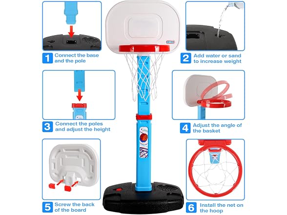 Adjustable Kids Mini Basketball Hoop Set