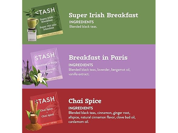 6PK STASH Black Tea Variety Pack – Caffeinated