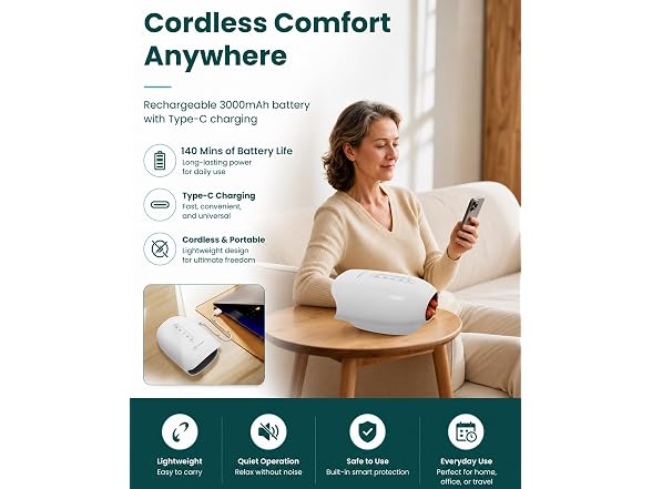 2026 Cordless Hand Massager With Heat