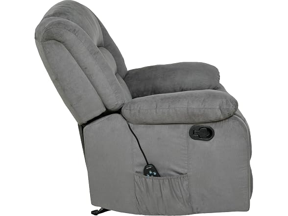 Relaxzen Massaging Rocker Recliner, Gray