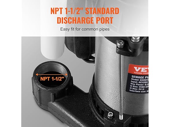 VEVOR Submersible Sewage Pump