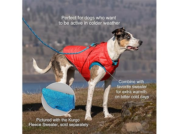 Kurgo Loft Reversible Water Resistant Dog Coat