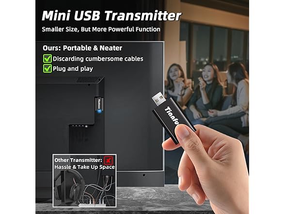 Tianfucen Wireless Headphones for TV