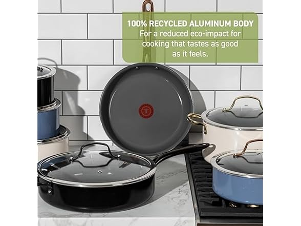 T-Fal Preserve Ceramic Frying Pan 2Pc Set